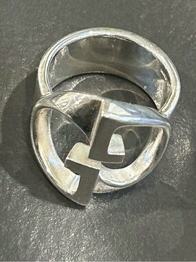 Gucci Silver Interlocking G Logo Women's Ring